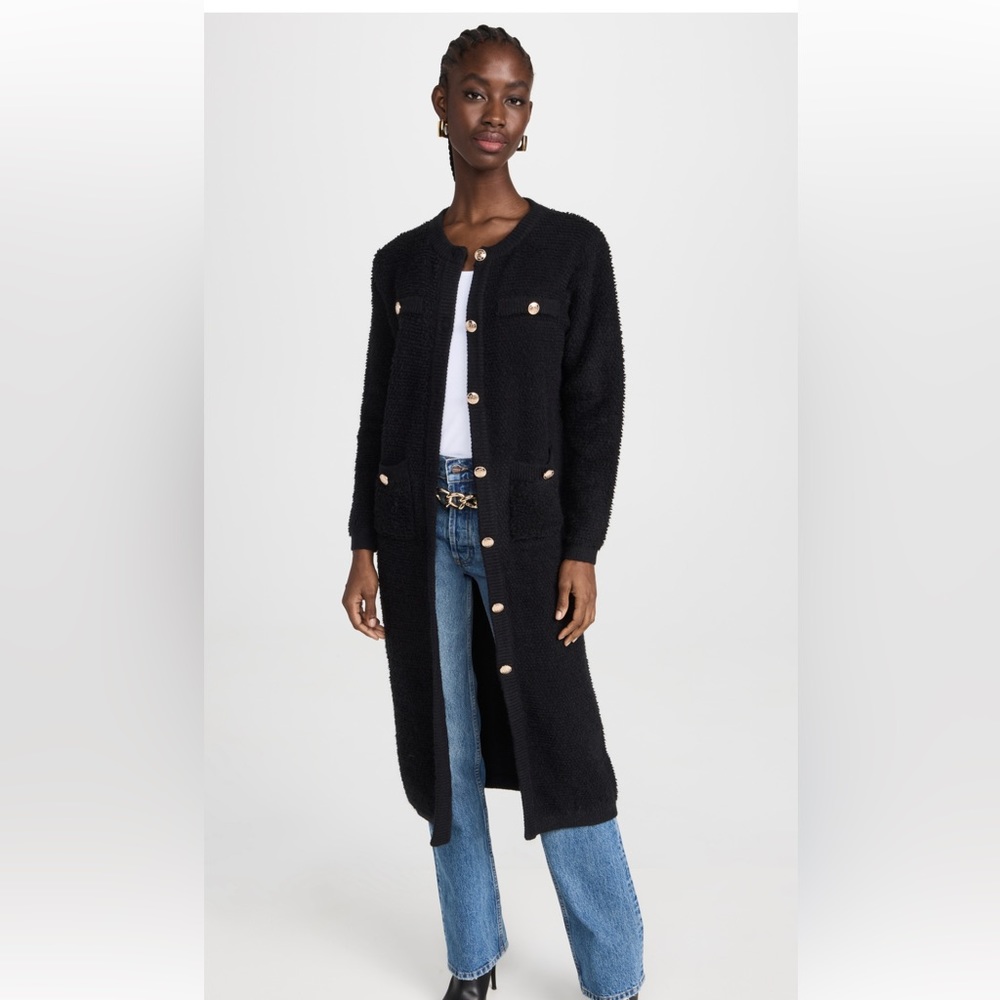 Line and dot ivy boucle cardigan